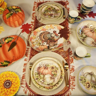  Certified International Set Of 4 Autumn Breeze Dinner Plates