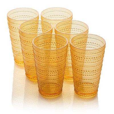  Certified International (Set Of 6) 22oz Acrylic Ice Tea Glasses Santa Fe
