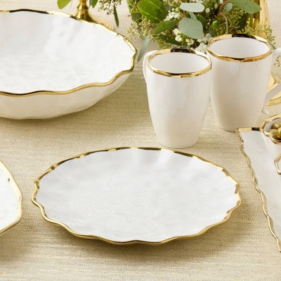  Certified International (Set Of 4) 11" Regency Dinner Plates Gold