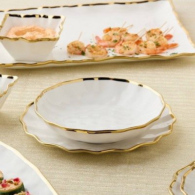  Certified International (Set Of 4) 36oz Regency Soup Bowls Gold