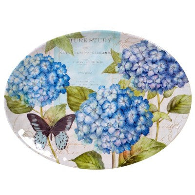  2pc Melamine Hydrangea Garden Serving Set Blue/Purple - Certified International