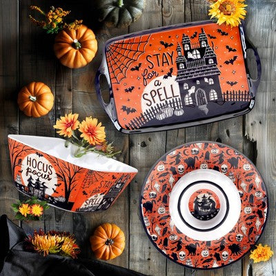  Certified International 3pc Hocus Pocus Melamine Serving Set