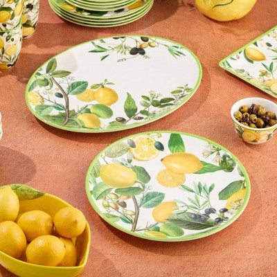  Certified International 2pc Limone Melamine Platter Set