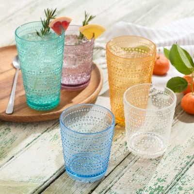  Certified International (Set Of 6) 16oz Acrylic Dof Glasses Santa Fe