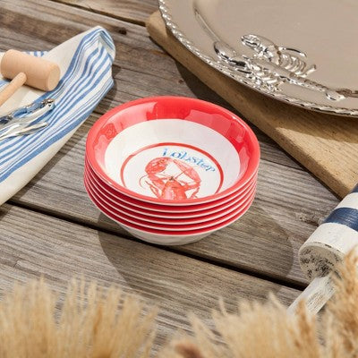  Certified International (Set Of 6) 22oz Beach House Lobster Melamine All Purpose Bowls