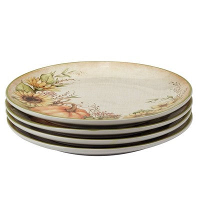  Certified International Set Of 4 Autumn Breeze Dinner Plates