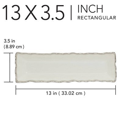  Certified International Regency Cracker Tray Silver