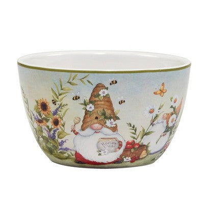  Set Of 4 Garden Gnomes Assorted Ice Cream Bowls - Certified International