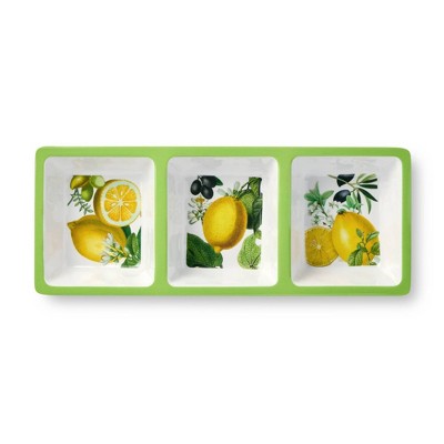  Certified International 3pc Limone Melamine Hostess Set