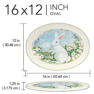  Certified International 12" Easter Morning Oval Platter