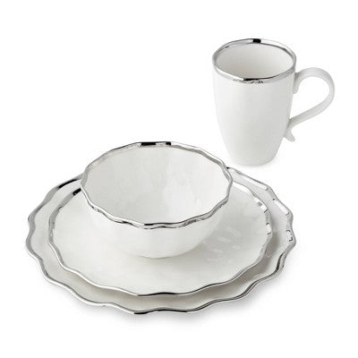  Certified International 16pc Dinnerware Set Regency Silver