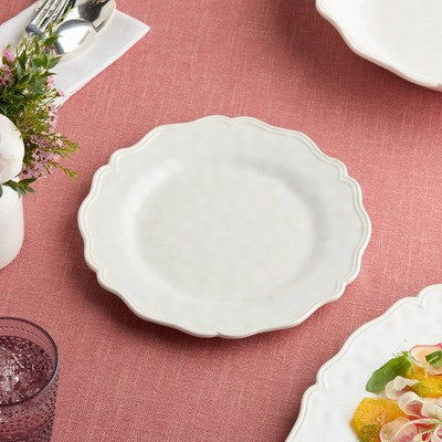  Certified International (Set Of 4) 11" Isabella Cream Crackle Melamine Dinner Plates
