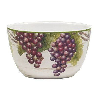  Set Of 4 Meadow Brook Vineyard Assorted Ice Cream Bowls - Certified International