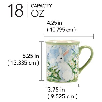  Certified International (Set Of 4) 18oz Easter Morning Mugs