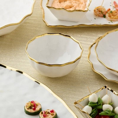  Certified International (Set Of 4) 24oz Regency Cereal Bowls Gold