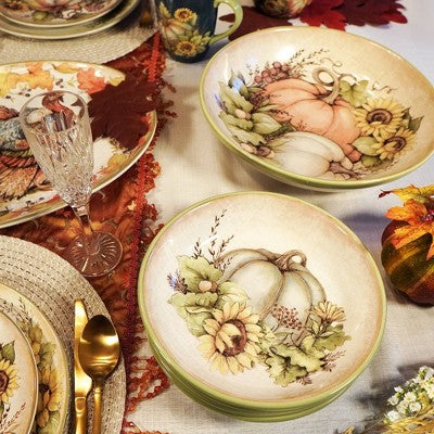  Certified International Set Of 4 38oz Autumn Breeze Soup Bowls
