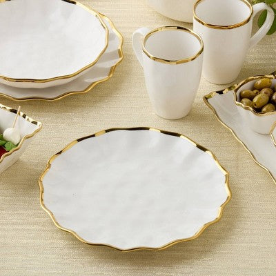  Certified International (Set Of 4) 11" Regency Dinner Plates Gold