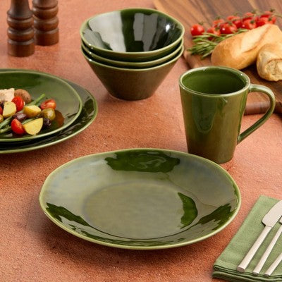  Certified International (Set Of 4) 11" Dinner Plates Verde