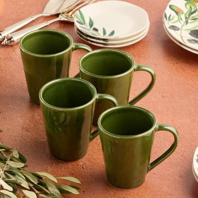  Certified International (Set Of 4) 18oz Mugs Verde