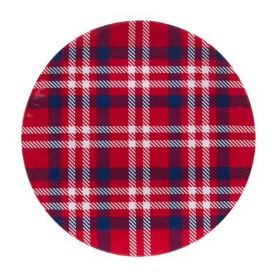  12pc Patriotic Plaid Melamine Dinnerware Set - Certified International