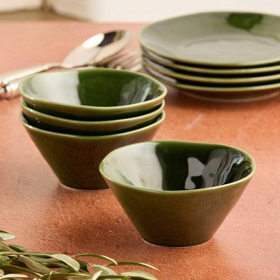  Certified International (Set Of 4) 22oz Ice Cream Bowls Verde