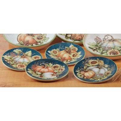  Certified International Set Of 4 Autumn Breeze Canape Plates