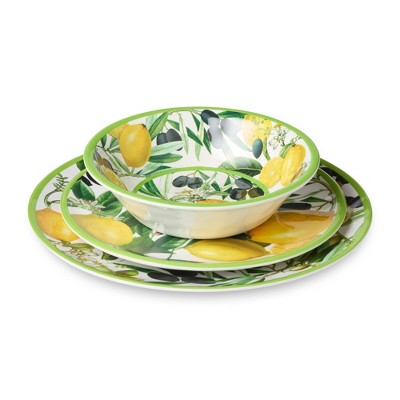  Certified International 12pc Limone Melamine Dinnerware Set