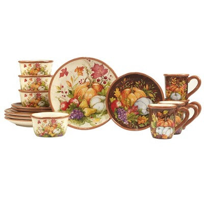  Certified International 16pc Harvest Blessings Dinnerware Set
