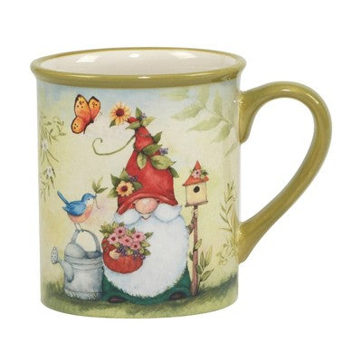  Set Of 4 Garden Gnomes Assorted 18oz Mugs - Certified International