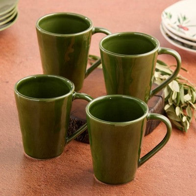  Certified International (Set Of 4) 18oz Mugs Verde