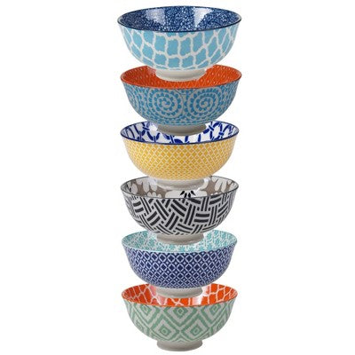 10oz 6pk Porcelain Chelsea Snack Bowls - Certified International