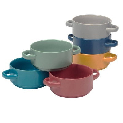  Certified International (Set Of 6) 22oz Stoneware Soup Crocks Matte Glaze