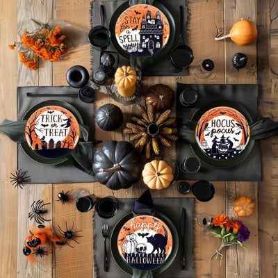  Certified International Set Of 4 Hocus Pocus Salad Plates