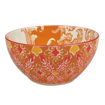  Set Of 6 Damask Floral All Purpose 12oz Bowls - Certified International