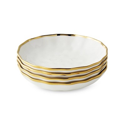  Certified International (Set Of 4) 36oz Regency Soup Bowls Gold